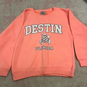 neon orange/neon pink sweatshirt from destin